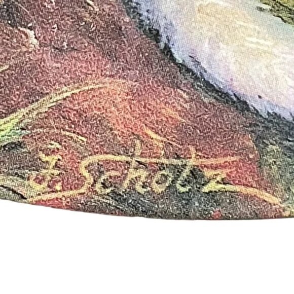 Vtg 1996 Plate FENCE MEETING POINT Collectible Signed J Schotz Porcelain GERMAN - Picture 3 of 13